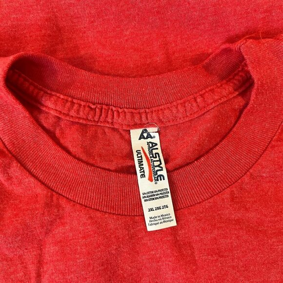 Alstyle Men's Dad Can't Fix Stupid Red T-shirt - Size 2XL - Picture 3 of 3